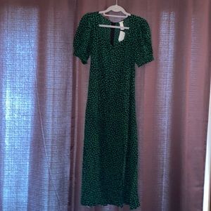 H&M Green Floral Midi Dress